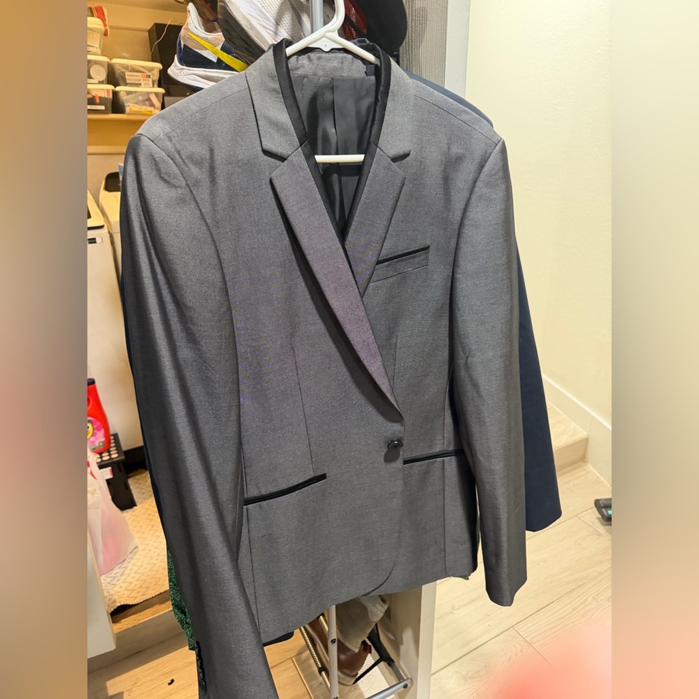 Guess Charcoal Blazer for Men